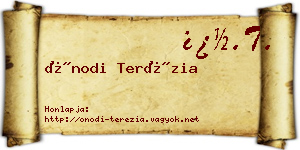 Ónodi Terézia névjegykártya
