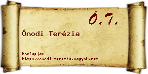 Ónodi Terézia névjegykártya